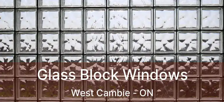 Glass Block Windows West Cambie - ON