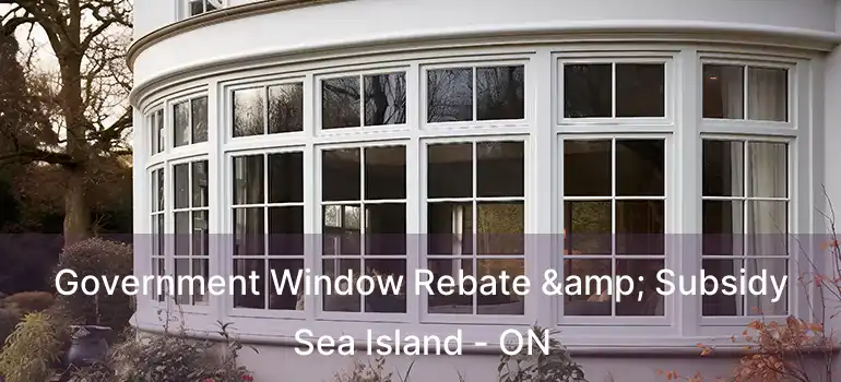  Government Window Rebate & Subsidy Sea Island - ON