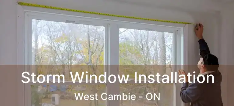  Storm Window Installation West Cambie - ON